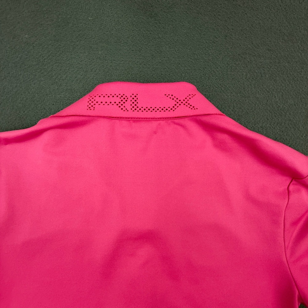 RLX Ralph Lauren Polo Women Medium Pink Golf Activewear Performance Short Sleeve - Picture 5 of 13